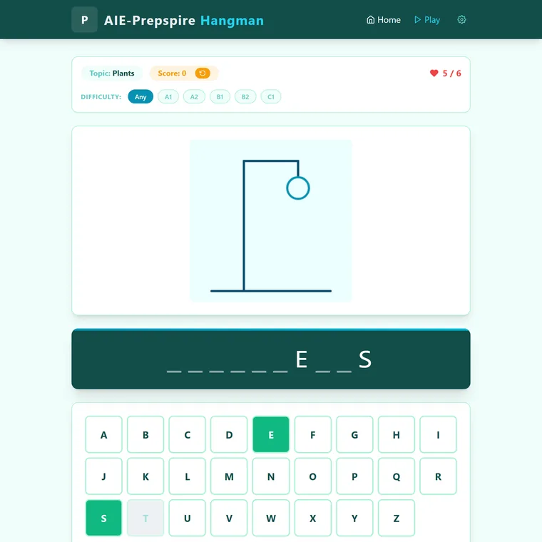 Hangman gameplay