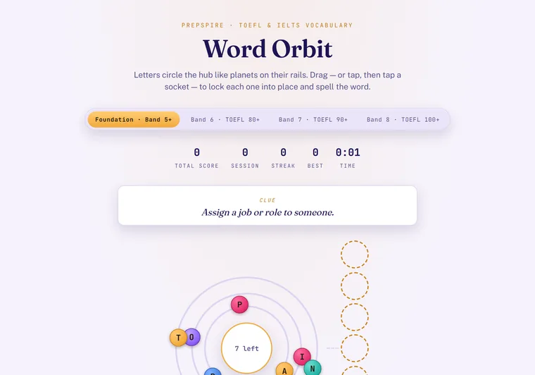 Word Orbit gameplay